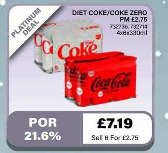 Bestway Diet Coke Coke Zero offer
