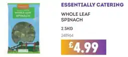 Bestway ESSENTIALLY CATERING Whole leaf spinach offer