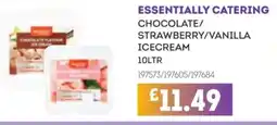 Bestway ESSENTIALLY CATERING Chocolate/ strawberry/vanilla icecream offer