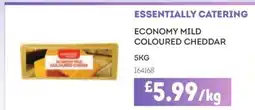 Bestway ESSENTIALLY CATERING Economy mild coloured cheddar offer