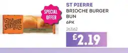 Bestway ST PIERRE Brioche burger bun offer