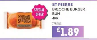 Bestway ST PIERRE Brioche burger bun offer