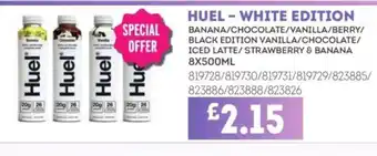 Bestway HUEL – WHITE EDITION Banana/chocolate/vanilla/berry/ black edition vanilla/chocolate/ iced latte/strawberry & banana offer