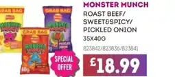 Bestway MONSTER MUNCH Roast beef/ sweet&spicy/ pickled onion offer