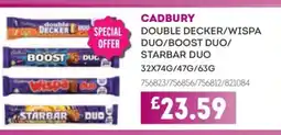 Bestway CADBURY Double decker/wispa duo/boost duo/ starbar duo offer