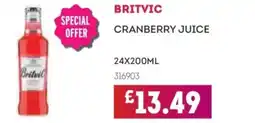 Bestway BRITVIC Cranberry juice offer