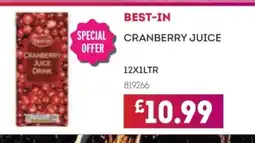 Bestway BEST-IN Cranberry juice offer