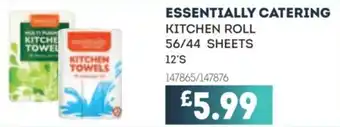 Bestway ESSENTIALLY CATERING Kitchen roll 56/44 sheets offer