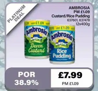 Bestway Ambrosia Custard Rice Pudding offer