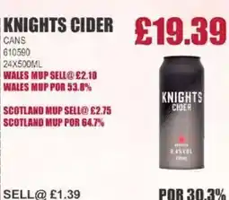 Bestway KNIGHTS CIDER Cans offer