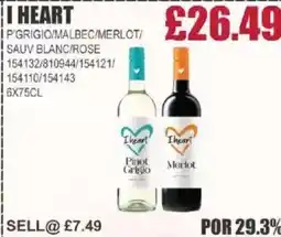 Bestway I HEART Pgrigio/malbec/merlot/ sauv blanc/rose offer