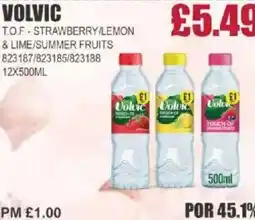 Bestway VOLVIC To.f-strawberry/lemon & lime/summer fruits offer