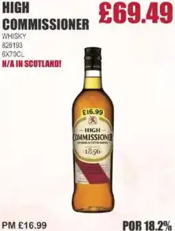 Bestway HIGH COMMISSIONER Whisky offer