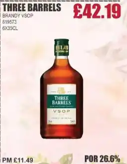 Bestway THREE BARRELS Brandy vsop offer