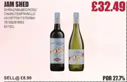 Bestway WINES JAM SHED Shiraz/malbec/rose/ chard/tempranillo offer