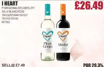Bestway I HEART P'grigio/malbec/merlot/ sauv blanc/rose offer
