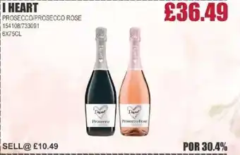 Bestway I HEART Prosecco/prosecco rose offer