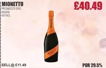 Bestway MIONETTO Prosecco doc offer