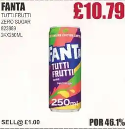 Bestway FANTA Tutti frutti zero sugar offer