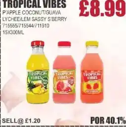 Bestway TROPICAL VIBES P'apple coconut/guava lychee/lem sassy s'berry offer