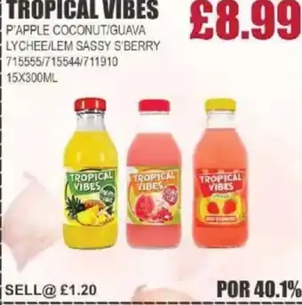 Bestway TROPICAL VIBES P'apple coconut/guava lychee/lem sassy s'berry offer