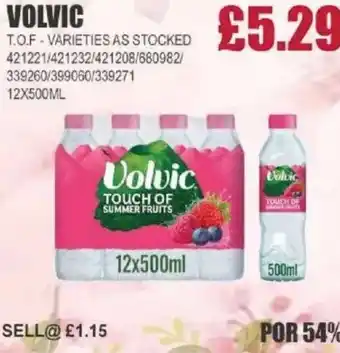 Bestway VOLVIC T.o.f-varieties as stocked offer