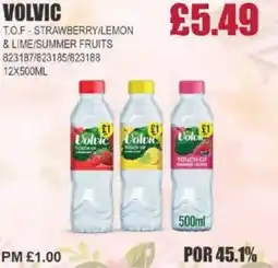 Bestway VOLVIC T.o.f-strawberry/lemon & lime/summer fruits offer