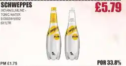 Bestway SCHWEPPES Indian/slimline - tonic water offer