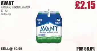 Bestway AVANT Natural mineral water offer