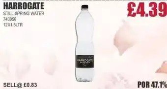 Bestway HARROGATE Still spring water offer