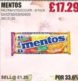 Bestway MENTOS Fruit/mint/discover - m'pack offer