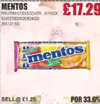 Bestway MENTOS Fruit/mint/discover - m'pack offer