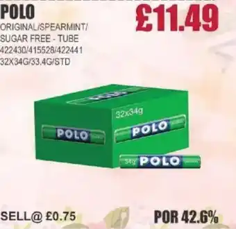 Bestway POLO Original/spearmint/ sugar free-tube offer