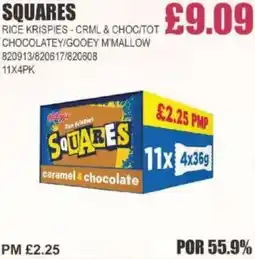 Bestway SQUARES Rice krispies-crml & choc/tot chocolatey/gooey m'mallow offer