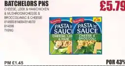 Bestway BATCHELORS PNS Cheese, leek & ham/chicken & mushroom/cheese & broccoli/mac & cheese offer