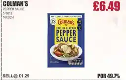 Bestway COLMAN'S Pepper sauce offer