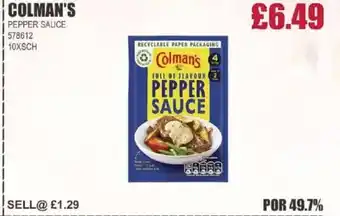 Bestway COLMAN'S Pepper sauce offer