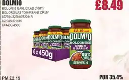 Bestway DOLMIO Bol oni & garlic/las crmy/ bol org/las tom/p/bake crmy offer