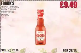Bestway FRANK'S Redhot-original/ buffalo wings offer