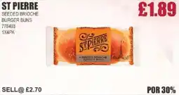 Bestway ST PIERRE Seeded brioche burger buns offer