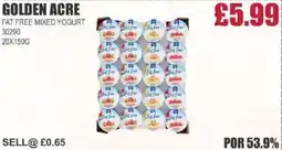 Bestway GOLDEN ACRE Fat free mixed yogurt offer