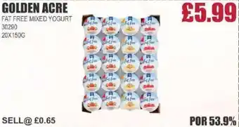 Bestway GOLDEN ACRE Fat free mixed yogurt offer