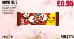 Bestway MCVITIE'S Jamaica ginger/ golden syrup offer