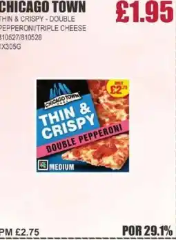 Bestway CHICAGO TOWN Thin & crispy-double pepperoni/triple cheese offer