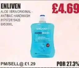 Bestway ENLIVEN Aloe vera/original- antibac handwash offer