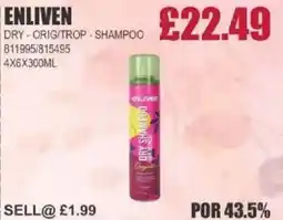 Bestway ENLIVEN Dry-orig/trop-shampoo offer