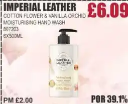 Bestway IMPERIAL LEATHER Cotton flower & vanilla orchid moisturising hand wash offer