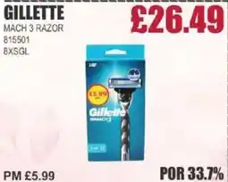 Bestway GILLETTE Mach 3 razor offer