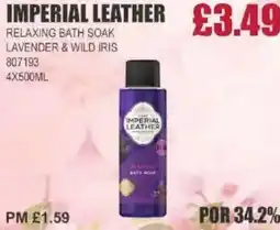 Bestway IMPERIAL LEATHER Relaxing bath soak lavender & wild iris offer