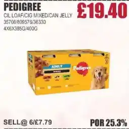 Bestway PEDIGREE Cil loaf/cig mixed/can jelly offer